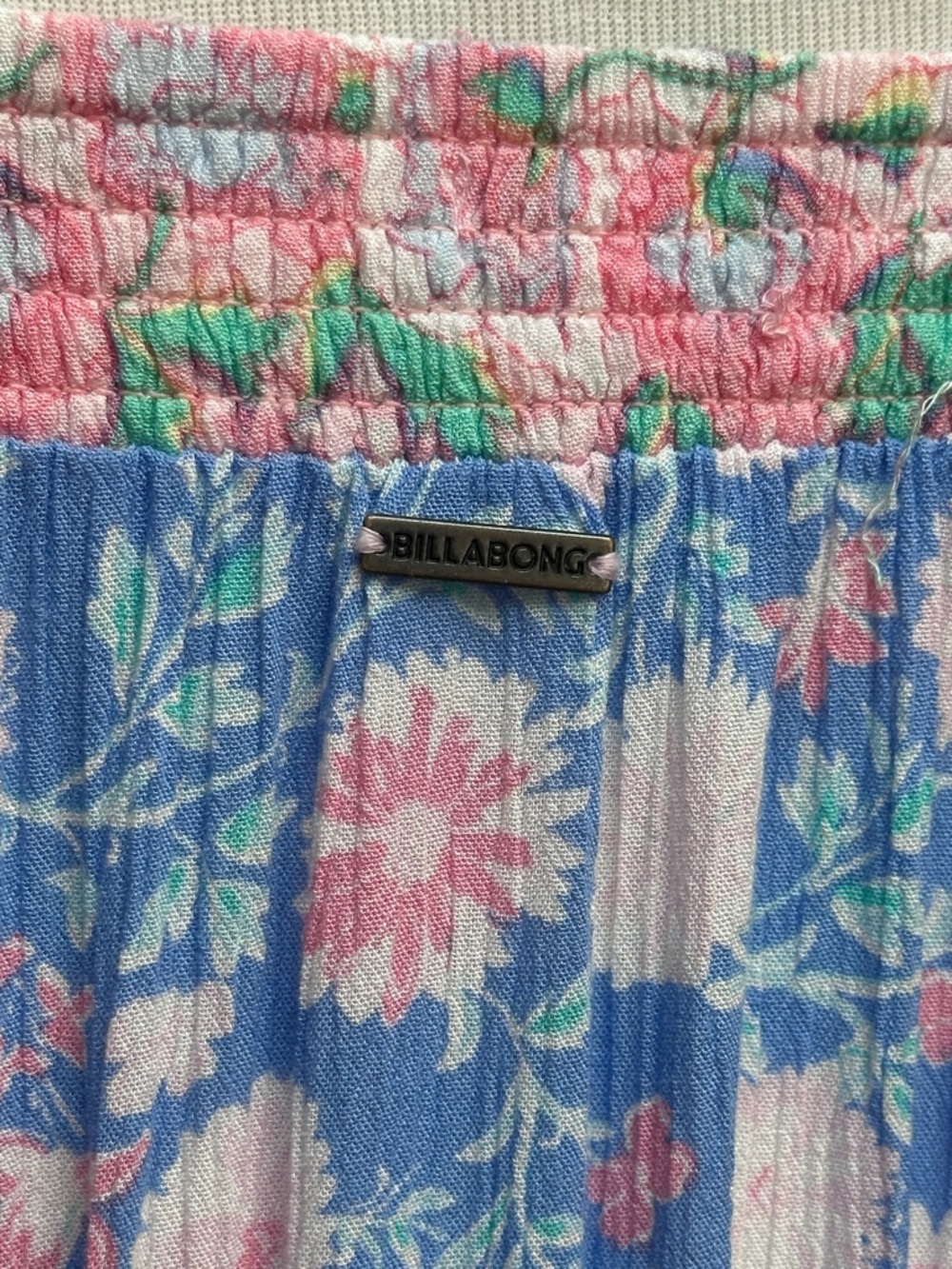 Billabong Floral Border Print Maxi Dress Blue Pink Size XS - Picture 4 of 11